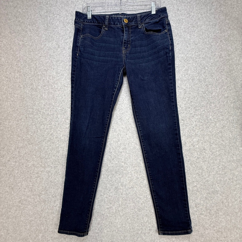 American Eagle Jegging Women 10 Blue Skinny Stretch Denim Casual Indie Boho